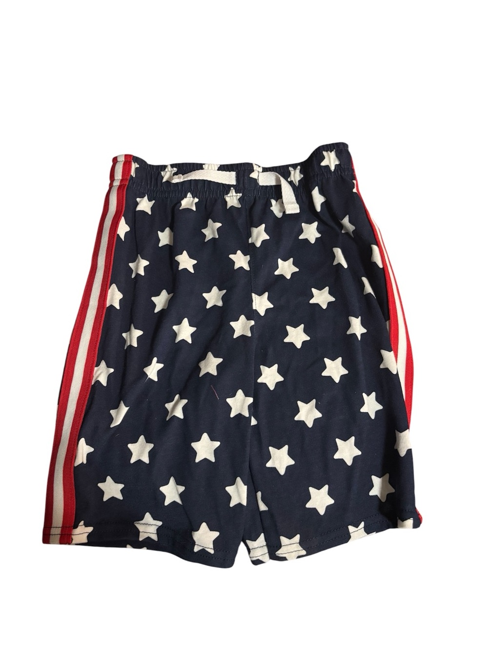 Navy Star Print boy’sAthletic Shorts with Red Stripe